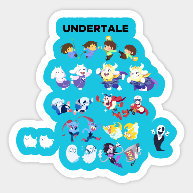 Undertale Tribute Sticker by greyybubble